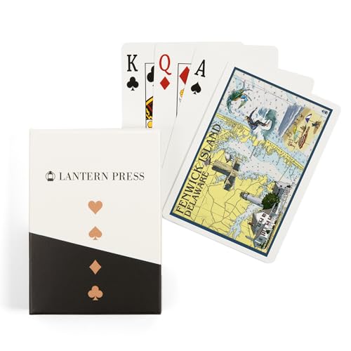 Lantern Press Fenwick Island, Delaware, Baraja de Póker 52 cartas