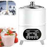 ◆▶【Contrôle intelligent et 6 menus préréglés】 : Cette yaourtière est équipée d'un écran LCD qui vous permet de régler la durée et le nombre de jours de fermentation d'une simple pression sur un bouton. Le panneau de commande propose 6 programmes dédiés (yaourt, vin de riz doux, natto, pâte à pain, etc.). Il vous suffit de définir la durée et de laisser la machine gérer le processus automatiquement : le contrôle automatique de la température et la fonction de maintien au chaud assurent un fonctionnement fluide et fiable, de jour comme de nuit