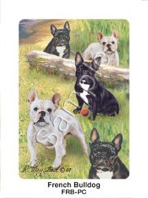 Best Friends Playing Cards, by Ruth Maystead - French Bulldog