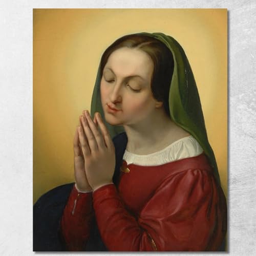 Tableau Francesco Hayez Notre-Dame Annonciation 100x80 toile tendue prête à poser