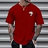 Black T Shirt Men, Mens T Shirts Men's Fashion Casual T-Shirts Breathable Lightweight Tee Top Hawaiian Print Summer Camping Hiking Holidays Everyday Wear #1