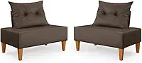 Sofá Cama Dobrável Portátil Premium Cor Marrom, Ideal para Pequenos Espaços, Apartamentos e Visitas, Estrutura Resistente e Conforto para Uso Diário