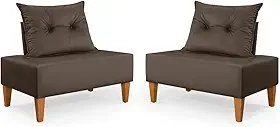 Sofá Cama Dobrável Portátil Premium Cor Marrom, Ideal para Pequenos Espaços, Apartamentos e Visitas, Estrutura Resistente e Conforto para Uso Diário