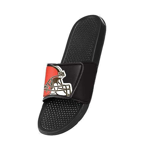 Image of FOCO mens NFL Team Cropped Big Logo Shower Sport Slide Flip Flop Sandals