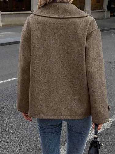 Stylish Coffee Brown Womens Casual Coat: Your Go-To Fall & Winter Jacket in X-Large - Image 3