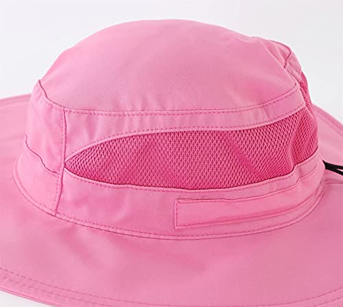 Connectyle Kids Wide Brim Sun Hat For Beach Quick Dry Bucket Safari Hats For Summer M Hot Pink #TOP3