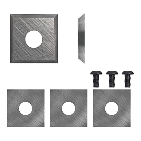 Sinoprotools Wendeplatten Wendemesser 3 Stück Ersatzklingen, quadratisch 12x12X2.2mm,geschärft auf 4 Seiten Austauschbare Hartmetall(HW) für Planfräser(als Ersatz) Cover