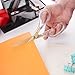 SCAIKTIG Acrylic Scissors Set, Office Scissors for Desk Gold, Clear Comfort-Grip Handles and Titanium Coated Blades, Sharp Scissors all Purpose Heavy Duty for Sewing, Art, Craft, School, Home Supplies