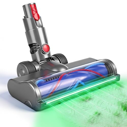Bürste für Dyson V12 Detect Slim & V10 Digital Slim Anti-Tangle Bodenbürste mit grünem LED-Licht Ersatzteil Direktantrieb Reiniger Kopf Turbine Bodendüse für Hartboden & Teppich