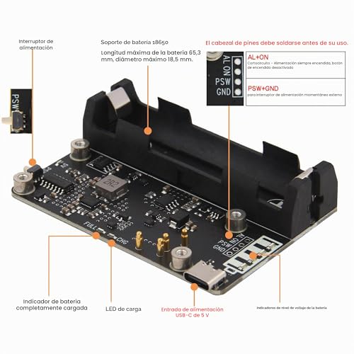 Alimentación portátil UPS X306 para proyectos con Pi Zero 2 W 4