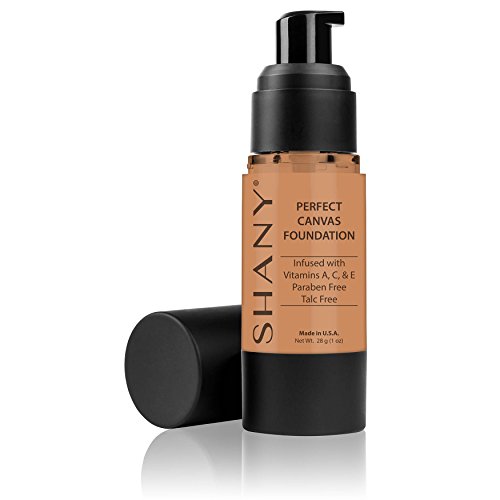 SHANY Perfect Canvas Liquid Foundation, Paraben/Talc/Oil Free, MW3, 28g (1 oz)