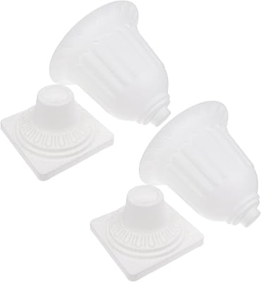 Happyyami 2pcs Urn Planter Plastic Flower Pot White Succulent Pot Flower Vase for Home Office Garden Indoor Outdoor