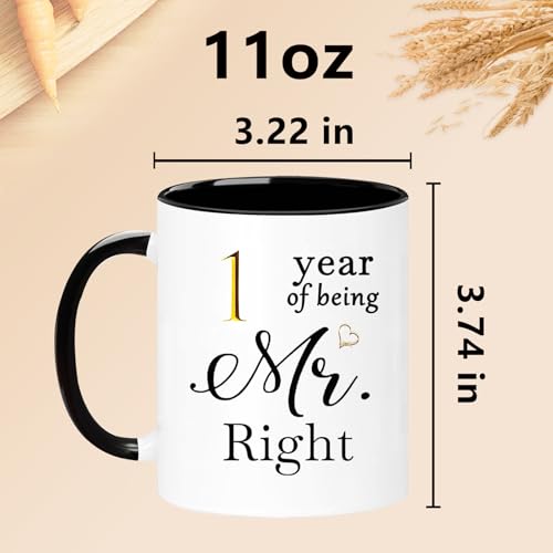 Set de 2 mugs de aniversario de 1 año 11oz miniatura 5
