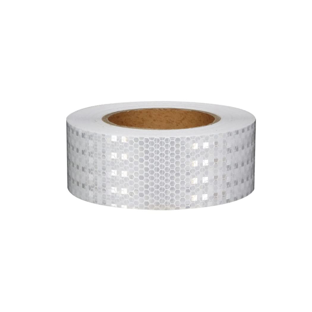 Cinta de advertencia reflectante, Cinta Reflectante Adhesiva de Advertencia Multicolor 5 cm x 25 m(Wit)