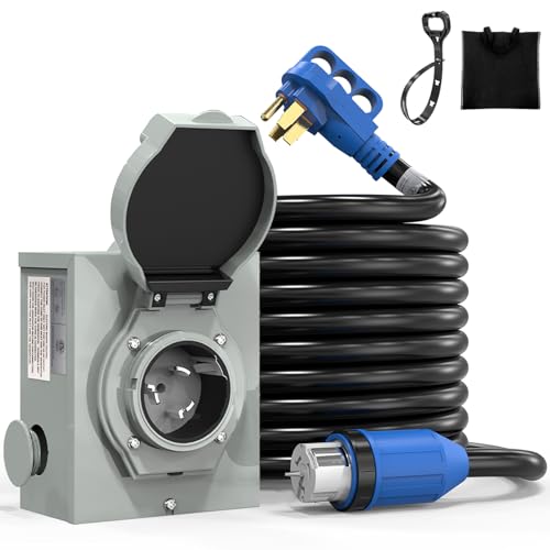 50 Amp Generator Power Cord & Inlet Box Kit