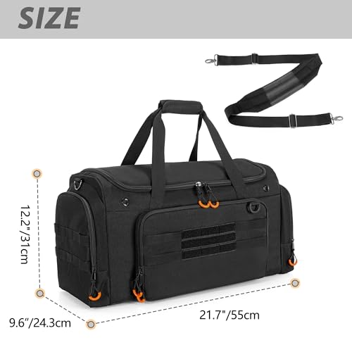 DSLEAF Tactical Sneaker Duffle Bag for 4 Pairs of Shoes, Sneaker Travel Bag with 3 Adjustable Dividers with Multiple Pockets, Detachable Shoulder and TSA Carry-on Approved Size by DSLEAF - Image 6