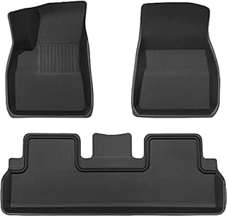 TAPTES Floor Mats for Tesla Model 3, Premium All Weather Anti-Slip Waterproof Floor Liners Car Interior Accessories - Compatible with Model 3 2022 2021 2020 2019 2018 2017 (3 Pieces for 2017-2022)