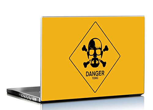 Image of PIXELARTZ Laptop Skins Breaking Bad Walt Danger Toxic Sign 15.6 Inches Laptop Skins /Stickers for Dell-Lenovo-Acer-HP (4085)