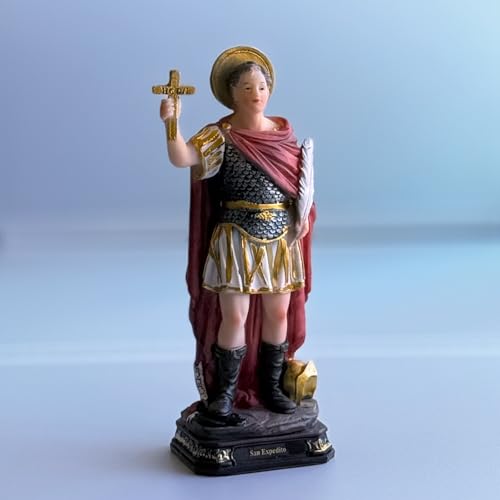 Estatua de Resina San Expedito 20.32 cm Figura Católica miniatura 2