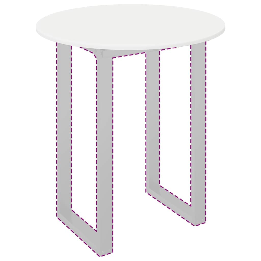 Tavolo bianco, 70 x 70 cm, materiale in legno, rotondo, 1,5 cm, sottile, design moderno, per hobby, casa, ufficio, gioco o piccolo balcone