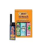 BIC EZ Reach Candle Lighter, The Ultimate Lighter with Wand for Candles, Counterculture, Shrooms, 420 Assorted Designs, 6 Count Pack of Lighters