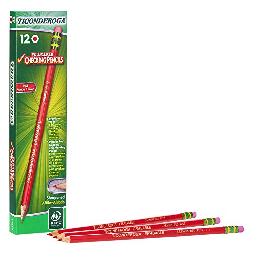 Ticonderoga Dixon lápices rojos borrables pack x72 miniatura 1