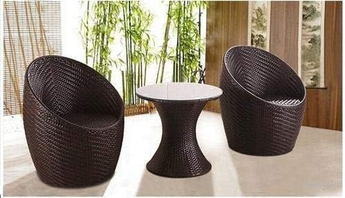 Unique360 Nano Out Door Garden Patio 4 Chair Seating Set (Standard, Brown) 4 Chairs n 1 Table Set