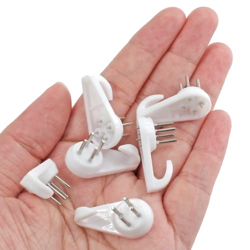Image of 50Pcs Invisible Nail Hangers, Non-Trace Hanging Hooks, Concrete Wall Hooks for Hardware Concrete Walls Picture Photo Frame (30mm /1.18 inch Length)