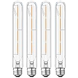 LED Tube Bulbs,Soft White 3000K,T10 Dimmable LED Filament Bulb,8.9in Tubular Edison Light Bulbs 4W D