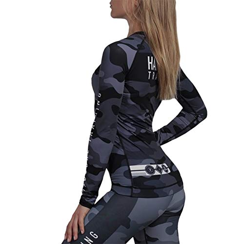 Hardcore Training Women Rash Guard Long Sleeve Compression Base Layer Tight Fitness Yoga Running Gym Workout3