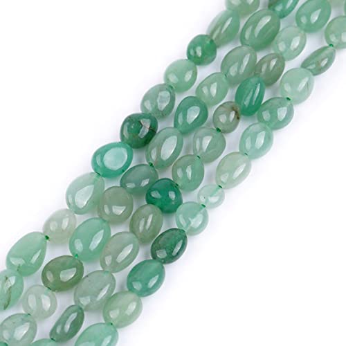 Sweet & Happy Girl's Store 5X7mm Freeform Potato Shape Gemstone Green Aventurine Jade Beads Strand 15 Inch Jewellery Making Beads