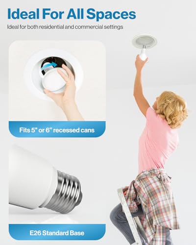Sunco Lighting Br30 Led Bulbs 1600 Lumens, Indoor Flood Lights 16W Equivalent 100W 5000K Daylight thumb #3