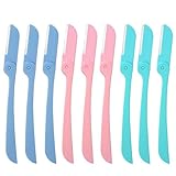 ✅ MATERIAL: La maquinilla de afeitar para cejas está hecha de hojas de acero inoxidable y materiales de resina ecológicos. Las hojas de las maquinillas de afeitar faciales están equipadas con una protección de malla. Las cuchillas son afiladas y suaves, no son fáciles de rascar la piel, lo que puede proteger la piel sensible y reducir las lesiones.