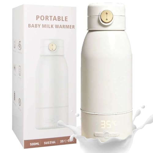 Chauffe Biberon Nomade 500ml – Chaufe Biberon Portable Batterie 10000mAh, Chauffe Rapide,...