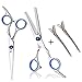 Produktbild TToplife Haarschere Set, 2 Extra Scharfe Haarschneideschere japanischem Edelstahl, Licht Friseurscheren mit Einseitiger Mikroverzahnung, Perfekter Profi Effilierschere für Damen, Herren und Kinder
