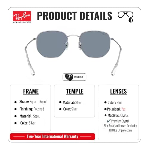 Image of Ray-Ban RB3548N HEXAGONAL FLAT LENSES Sunglasses w /Official Eyewear Kit