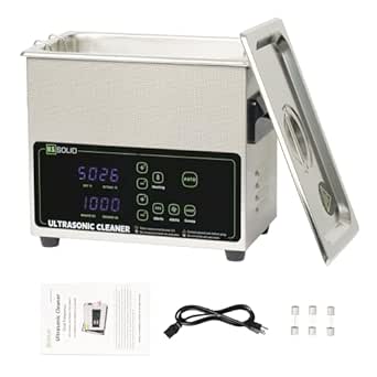 U.S. Solid 3L Ultrasonic Cleaner - 28/40kHz Dual-Frequency Digital Ultrasonic Cleaning Machine with Heater, Timer, and Degas Function