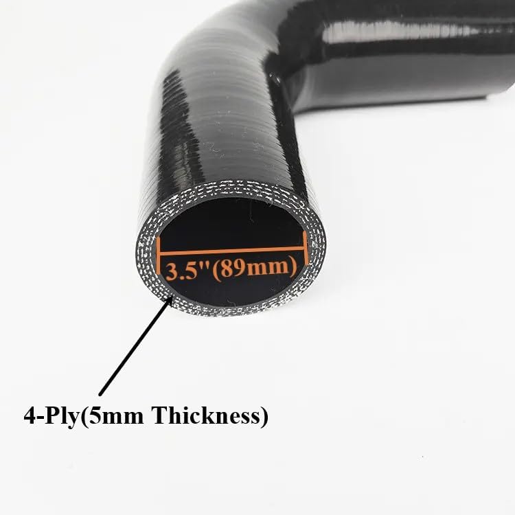 Silicone Coupler 4 In. - 3.5 In. 90 Degree - Foto 2