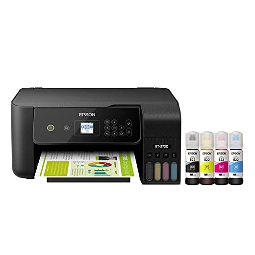 Epson EcoTank ET-2720 Wireless Color All-in-One Supertank Printer with Scanner and Copier - Black