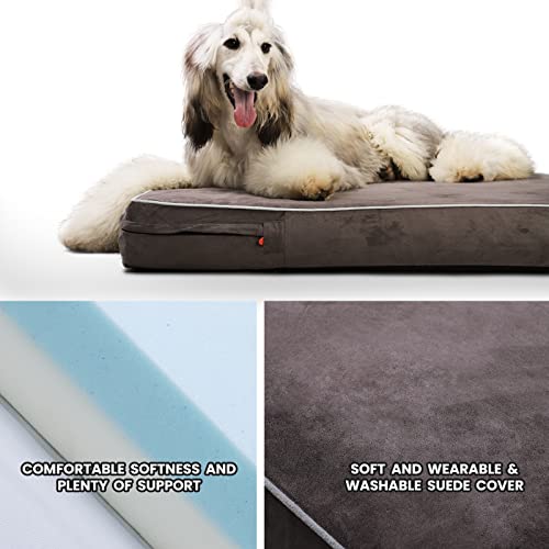 Laifug Orthopedic Memory Foam Pet(46"X 28"X 4",Slate Grey)/Dog Bed With Durable Waterproof Liner And Removable Washable Cover #TOP3