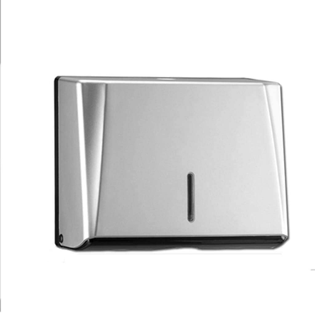Paper Towel Dispenser Paper Towel Dispenser Wall Mounted Paper Towel Holder, No Punch, Toilet Tissue Holder Plastic Commercial Paper Holder High Capacity (Gray)