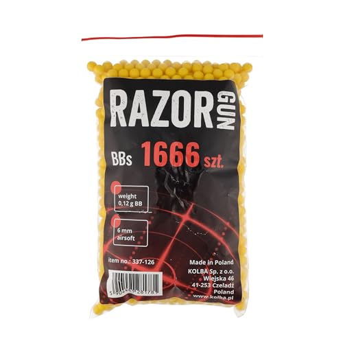 kolba Plastik-Kugeln für Airsoft ASG BB-Kugeln 0 12 g 6 mm 1666 STK. Profi-Airsoft