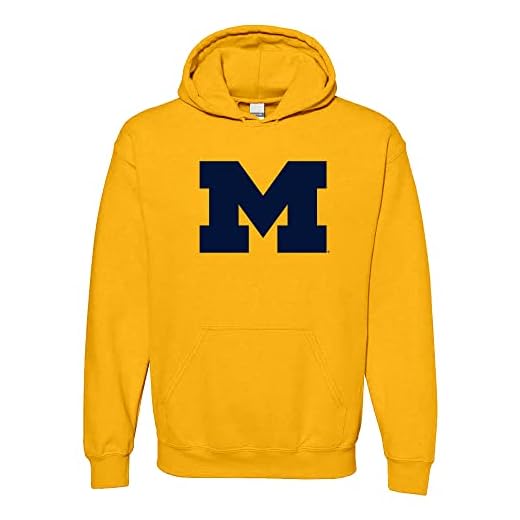 UGP Campus Apparel AH02 - Michigan Wolverines Primary Logo Hoodie - 3X-Large - Gold