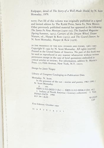 In the Presence of the Sun: Stories and Poems, ... 0312082223 Book Cover