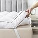 witone Mattress Pad Full Size 400TC Cotton Top 3M Water Resistant Hypoallergenic-46oz Down Alternative Filling Pillowtop Mattress Topper Cover-Fitted Quilted 8-21 Inch Deep Pocket