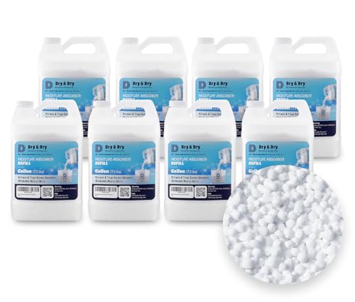 Image of Dry & Dry Moisture Absorbers Refill Beads (60 LBS) - Dehumidifiers for Home Dehumidifier for Basement Dehumidifiers for Bedroom Small Dehumidifiers, Moisture Absorber Refill, Fragrance Free