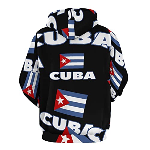 BAIKUTOUAN Cuban Flag Printed Hoodies Pullover Casual Sweatshirt Hooded With Pockets2