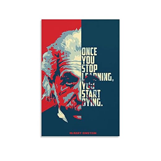 Albert Einstein citat affisch canvas konst affisch och väggkonst bildtryck modern familj sovrum dekor affischer 30 x 45 cm (12 x 18 tum)