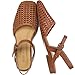 IBDPOSH Brown Woven Slingback Flats for Women Fashionable Square Toe Criss Cross Straps Buckle Closure Comfortable Breathable Casual Elegant Pull-on Sandals Shoes Size 8