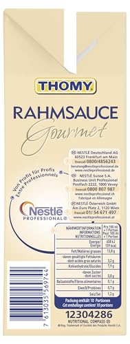 THOMY Rahmsauce Gourmet, servierfertig, 1er Pack (1 x 1L Packung)